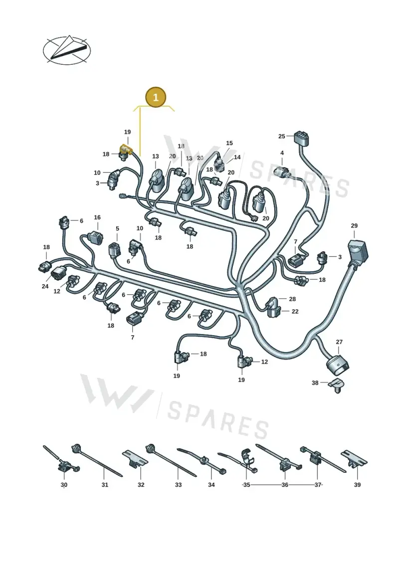 05E972610B — Skoda Octavia (2019-2024) diagram 5h0971010, position 1