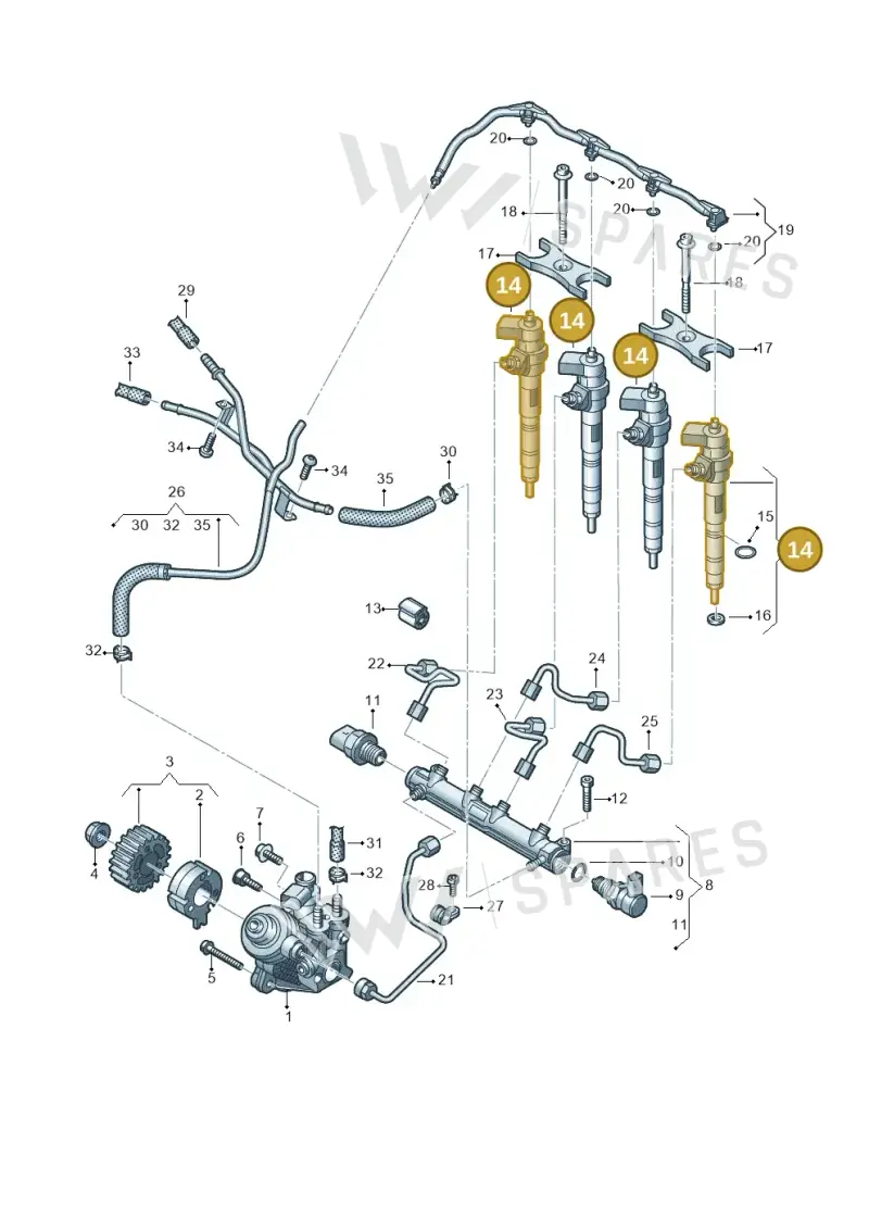 05L130277E — Skoda Karoq (2017-2022) diagram 596130460, position 14