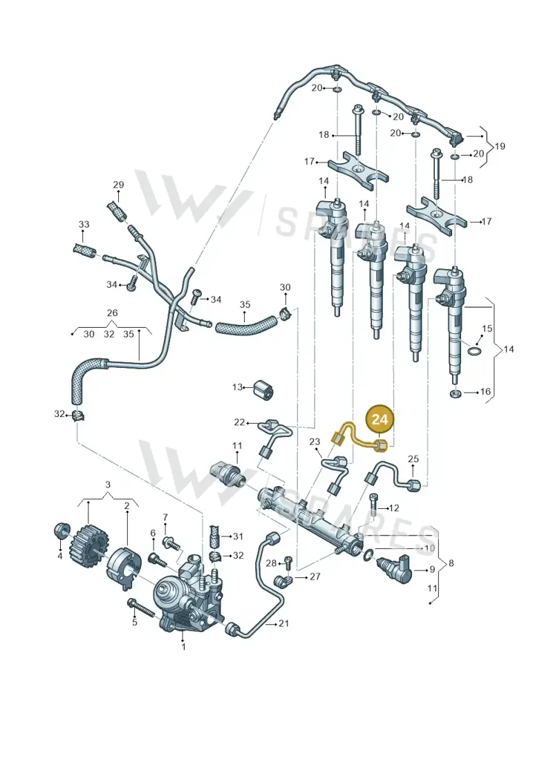 05L130303 — Skoda Karoq (2017-2022) diagram 596130460, position 24