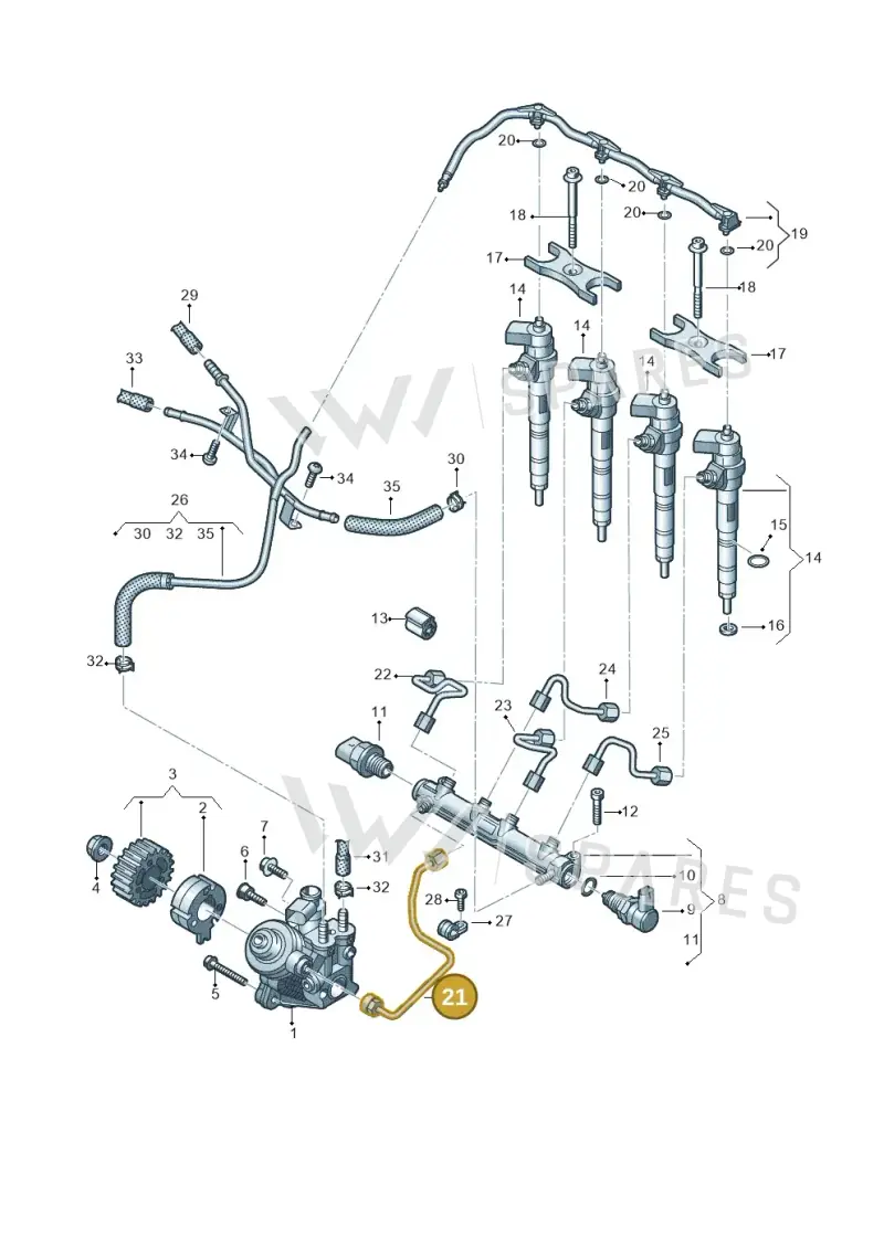 05L130321B — Skoda Karoq (2017-2022) diagram 596130460, position 21