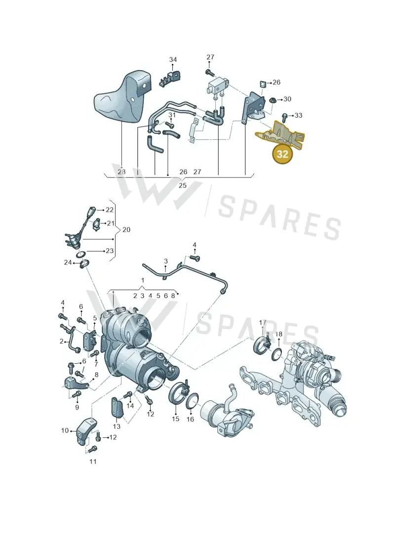 05L131121M — Skoda Kodiaq (2024-) diagram 3j0253162, position 32