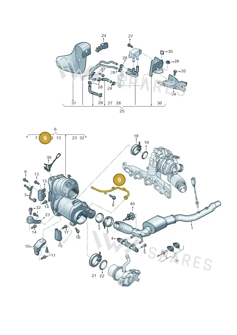 05L131582J — Skoda Octavia (2019-2024) diagram 884253082, position 9