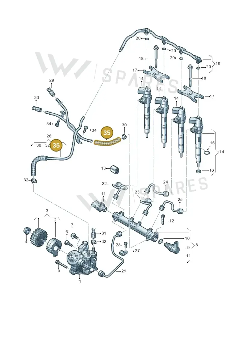 05L201908E — Skoda Karoq (2017-2022) diagram 596130460, position 35