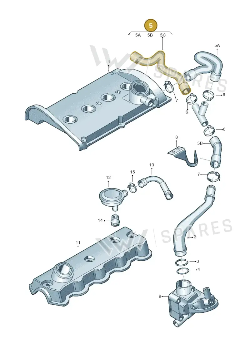 06A103474A — Skoda OCTAVIA/COMBI/4X4 (1996-2000) diagram 194103800, position 5