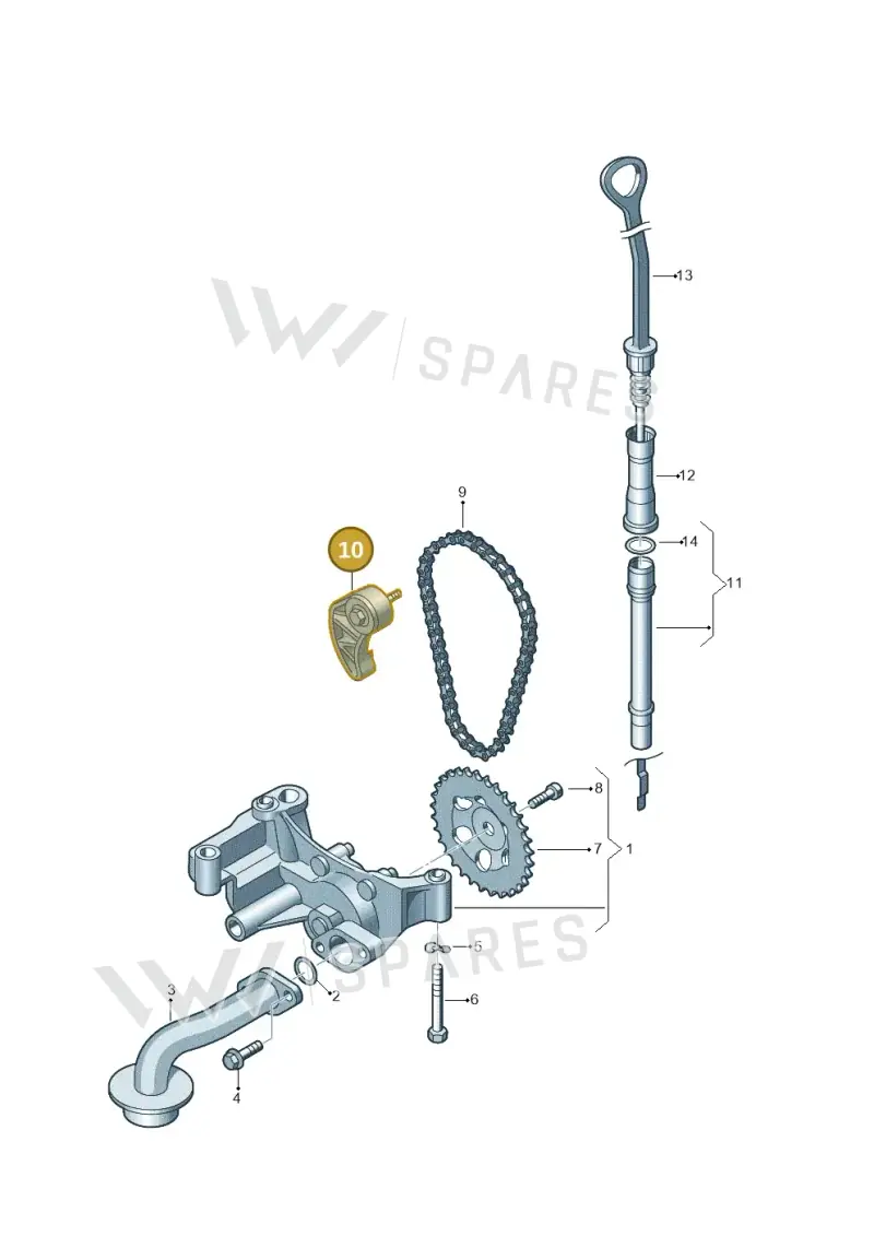 06A115130 — Skoda Octavia ambiente (2008-2013) diagram 194115100, position 10