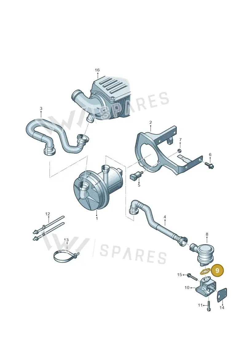 06A131120A — Skoda Octavia ambiente (2008-2013) diagram 649131000, position 9