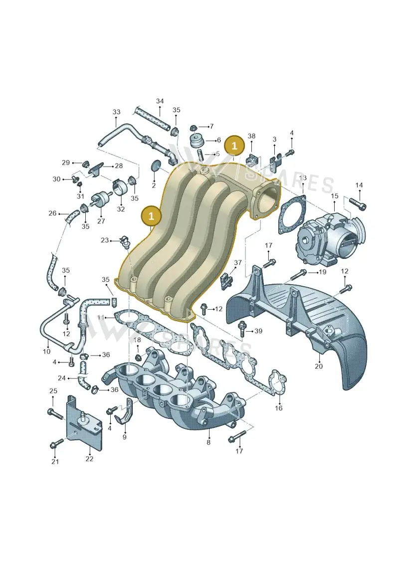 06A133203AM — Skoda FABIA/COMBI            05> (2004-) diagram 194133270, position 1