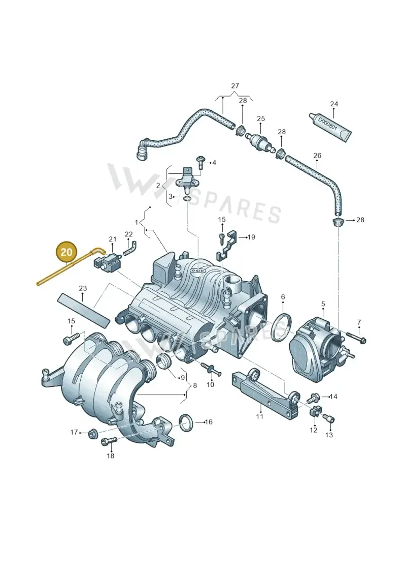 06A133778L — Skoda Octavia ambiente (2008-2013) diagram 460133250, position 20