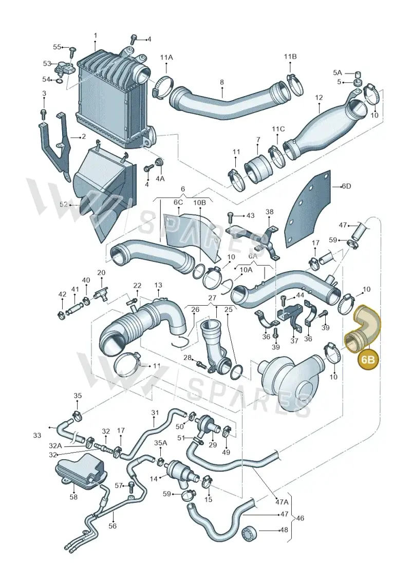 06A145832M — Skoda OCTAVIA/COMBI/4X4      01> (2000-) diagram 194145750, position 6B
