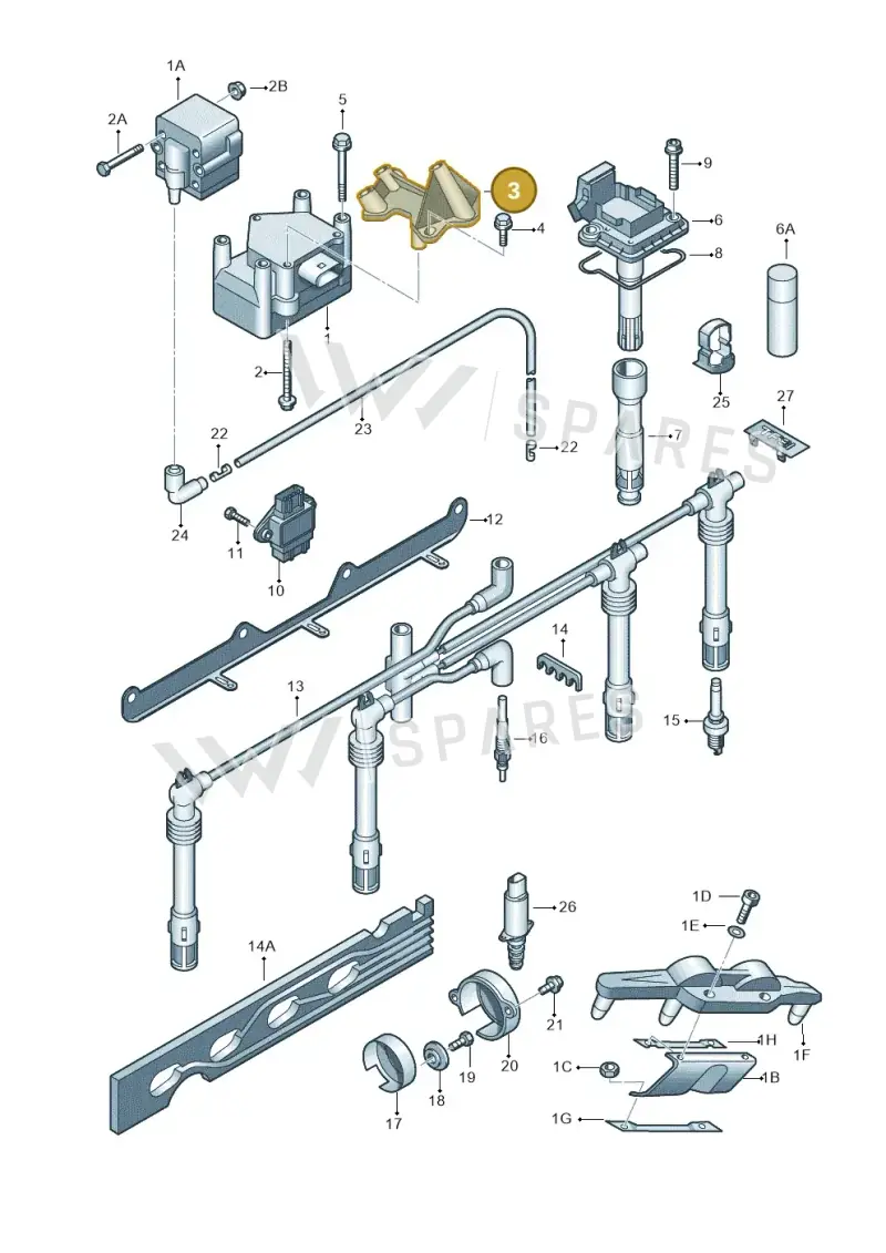 06A903103B — Skoda OCTAVIA/COMBI/4X4      01> (2000-) diagram 649905000, position 3