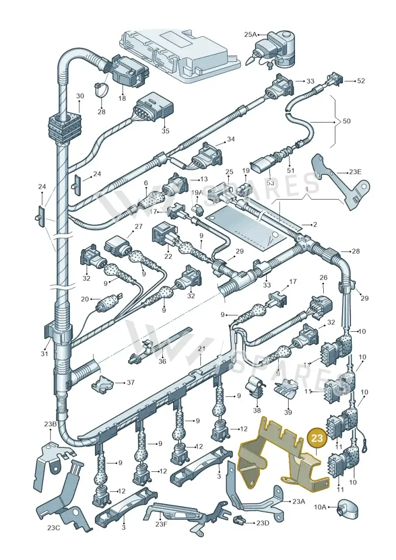 06A971502AD — Skoda OCTAVIA/COMBI/4X4 (1996-2000) diagram 203971100, position 23