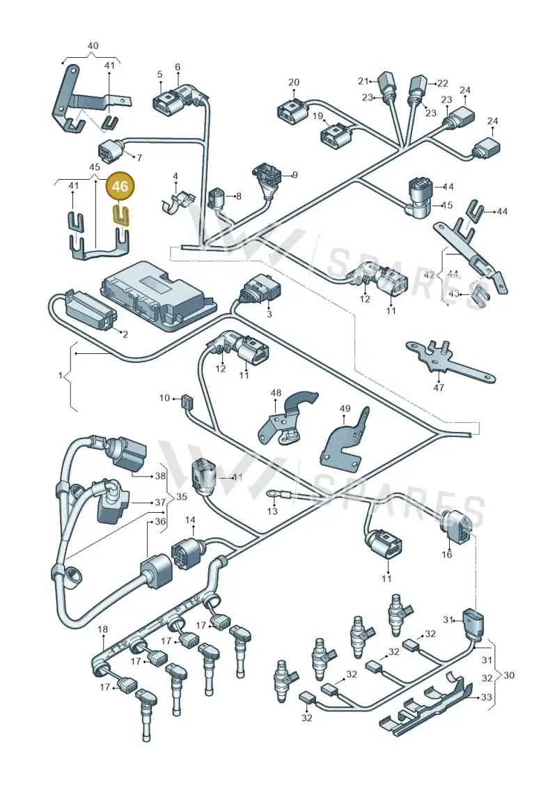 06A971845S — Skoda Superb (2013-2015) diagram 412971110, position 46
