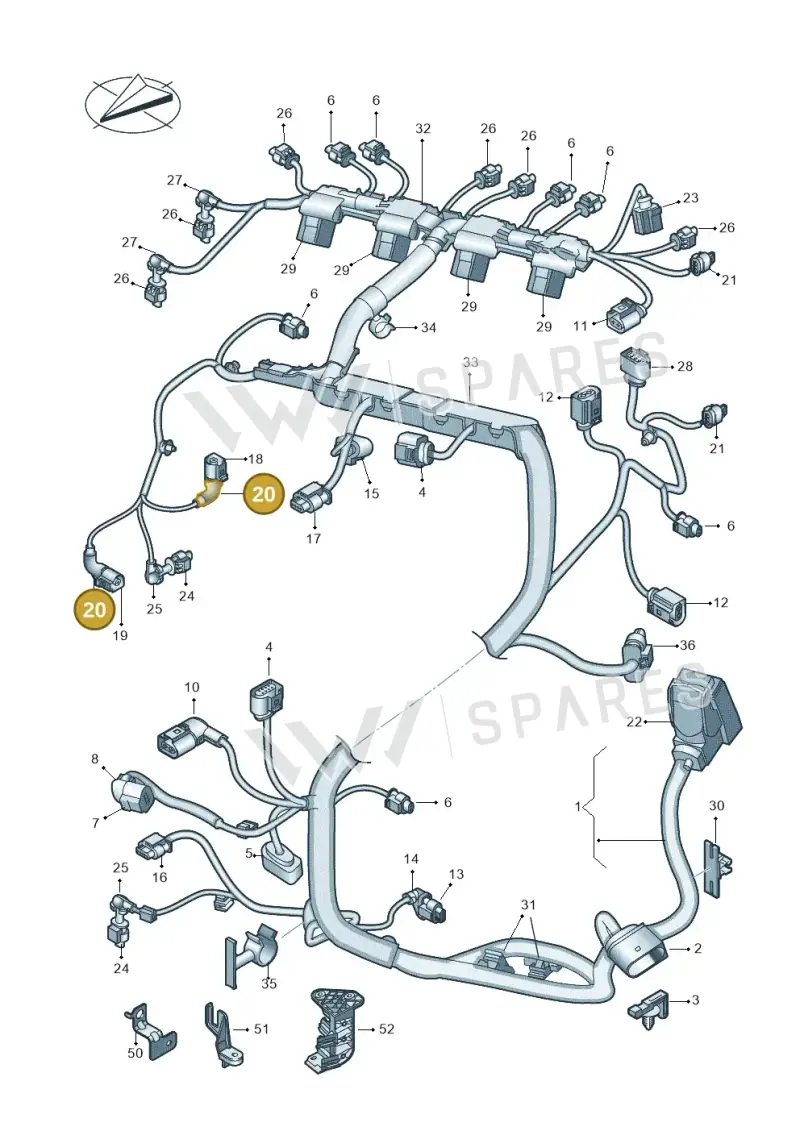 06A971921B — Skoda Kodiaq (2024-) diagram 793971110, position 20