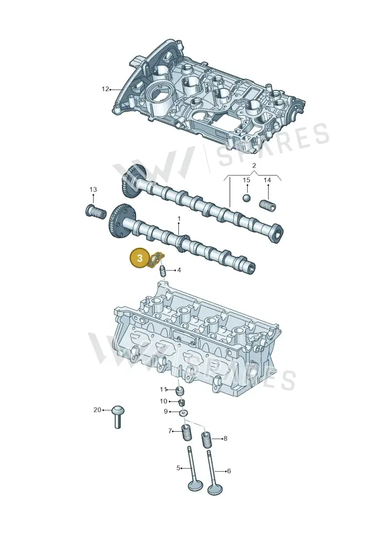 06E109417E — Skoda Yeti (2009-2013) diagram 627109200, position 3
