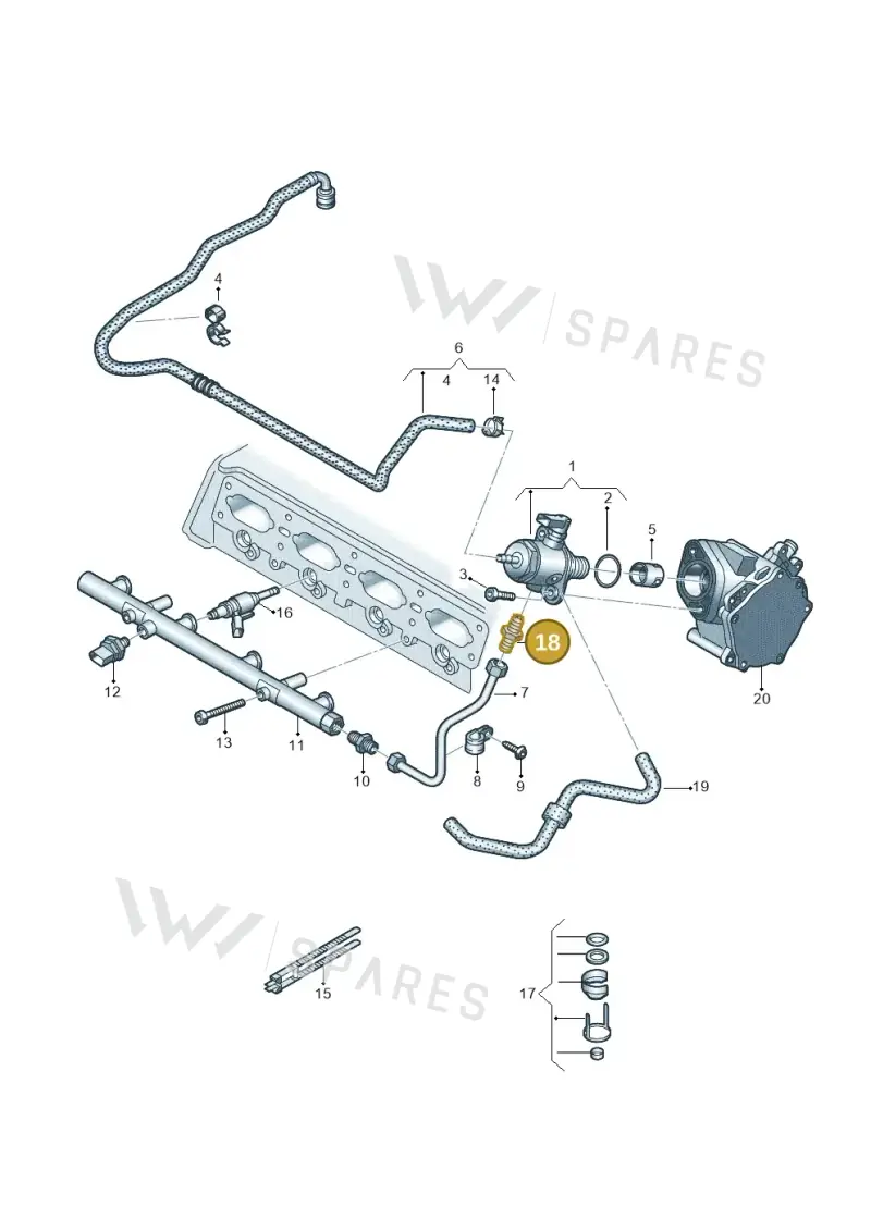 06E127065N — Skoda Octavia (2019-2024) diagram 884133600, position 18