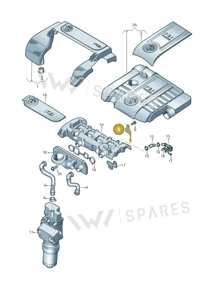 06F103943F — Skoda OCTAVIA/COMBI/4X4      04> (2004-) diagram 419103900, position 8