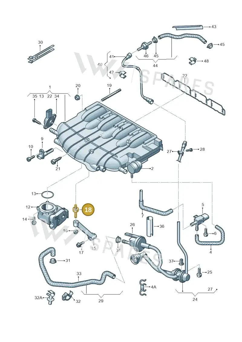 06F121273A — Skoda Yeti (2013-2017) diagram 666133200, position 18