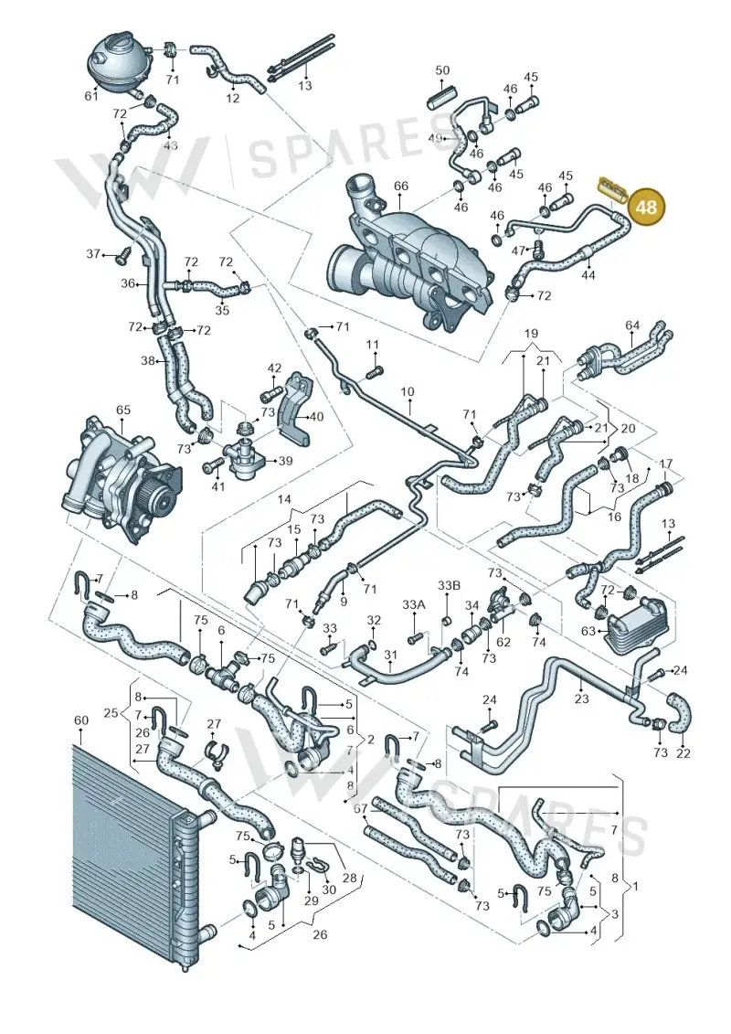 06F133833C — Skoda Yeti (2013-2017) diagram 412121640, position 48