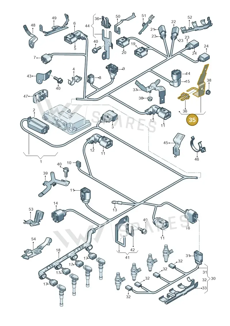 06F971845A — Skoda OCTAVIA/COMBI/4X4      04> (2004-) diagram 419971100, position 35