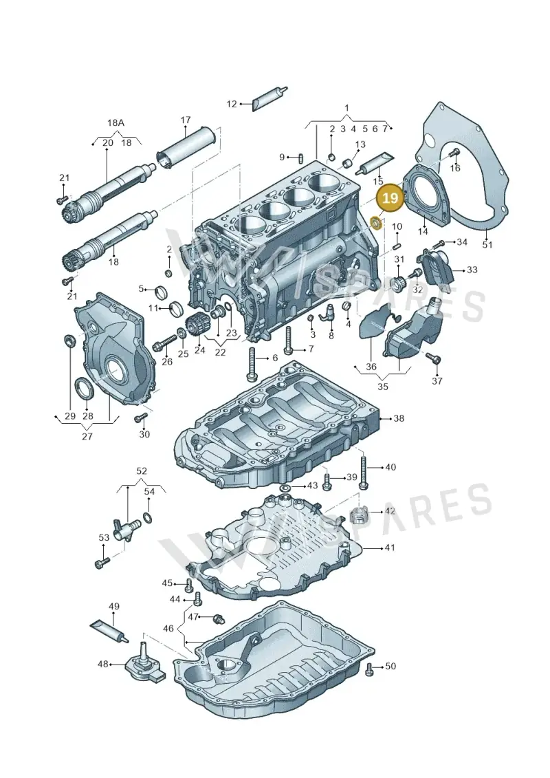06H103085J — Skoda Yeti (2013-2017) diagram 634103100, position 19
