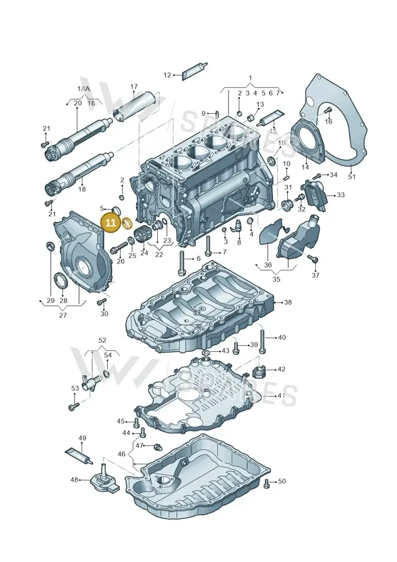 06H103113 — Skoda Yeti (2013-2017) diagram 634103100, position 11