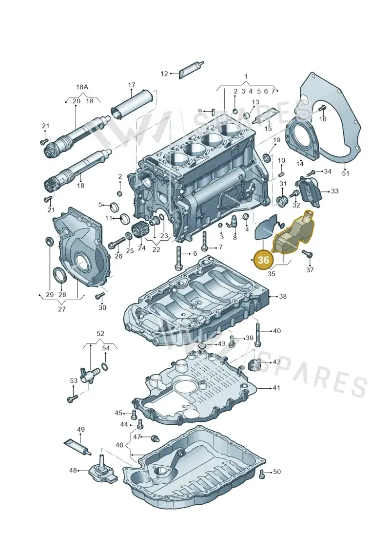 06H103517D — Skoda Yeti (2013-2017) diagram 634103100, position 36