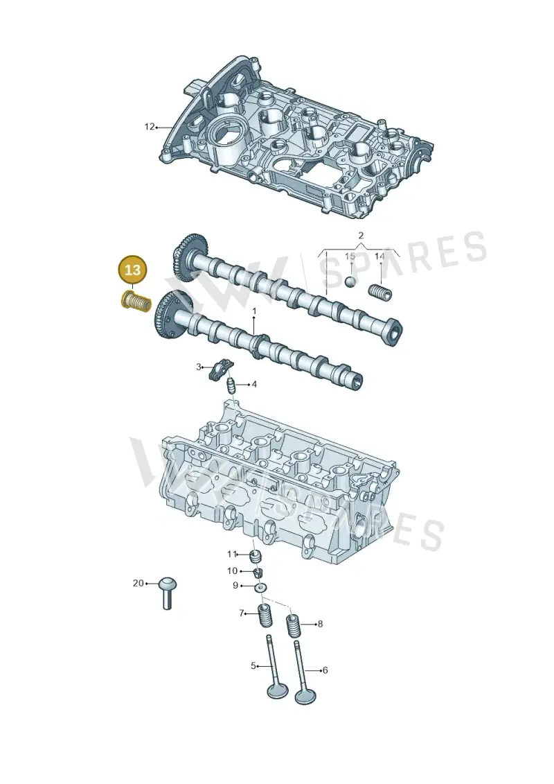 06H109257C — Skoda Yeti (2013-2017) diagram 627109200, position 13