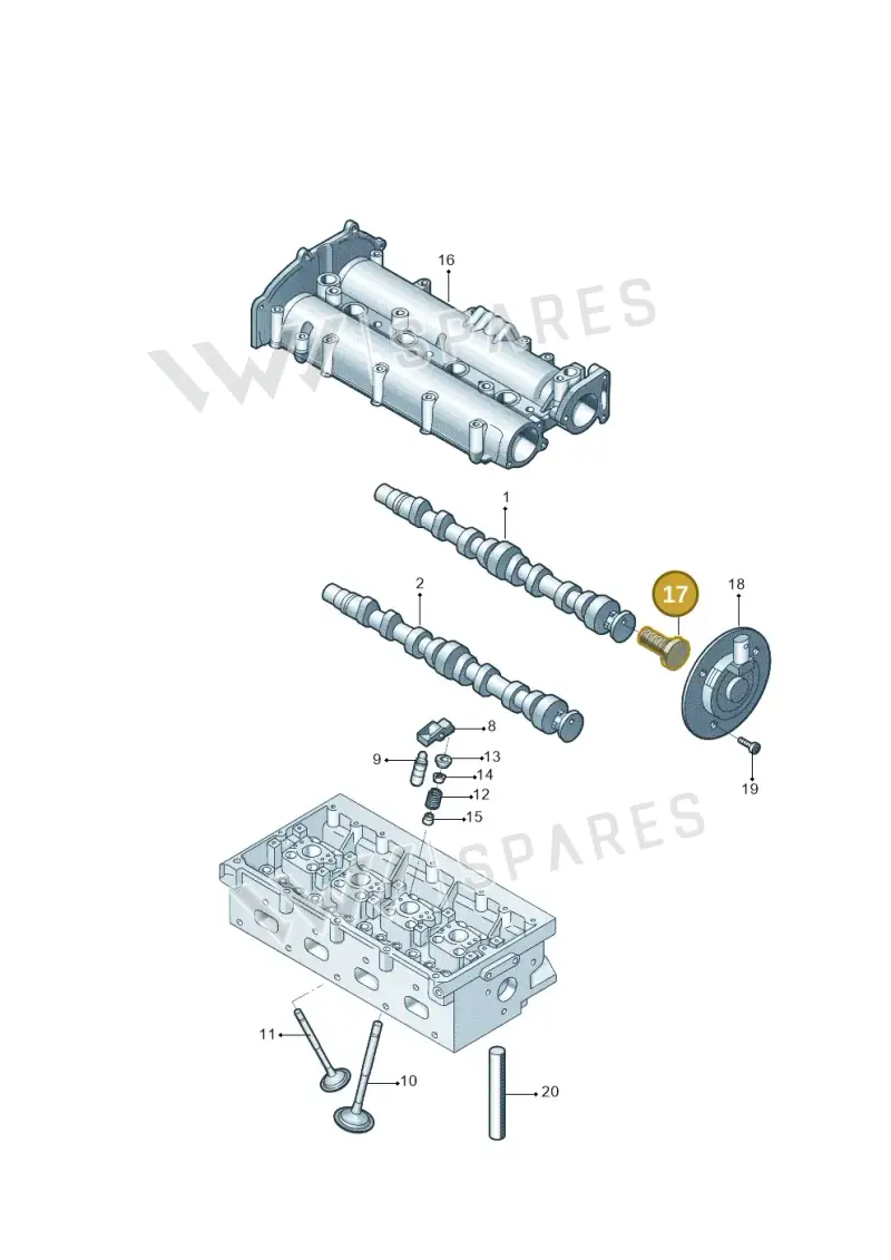 06H109257C — Skoda Yeti (2013-2017) diagram 714109150, position 17