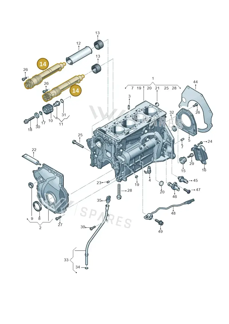 06H198205BA — Skoda Octavia (2019-2024) diagram 848103120, position 14