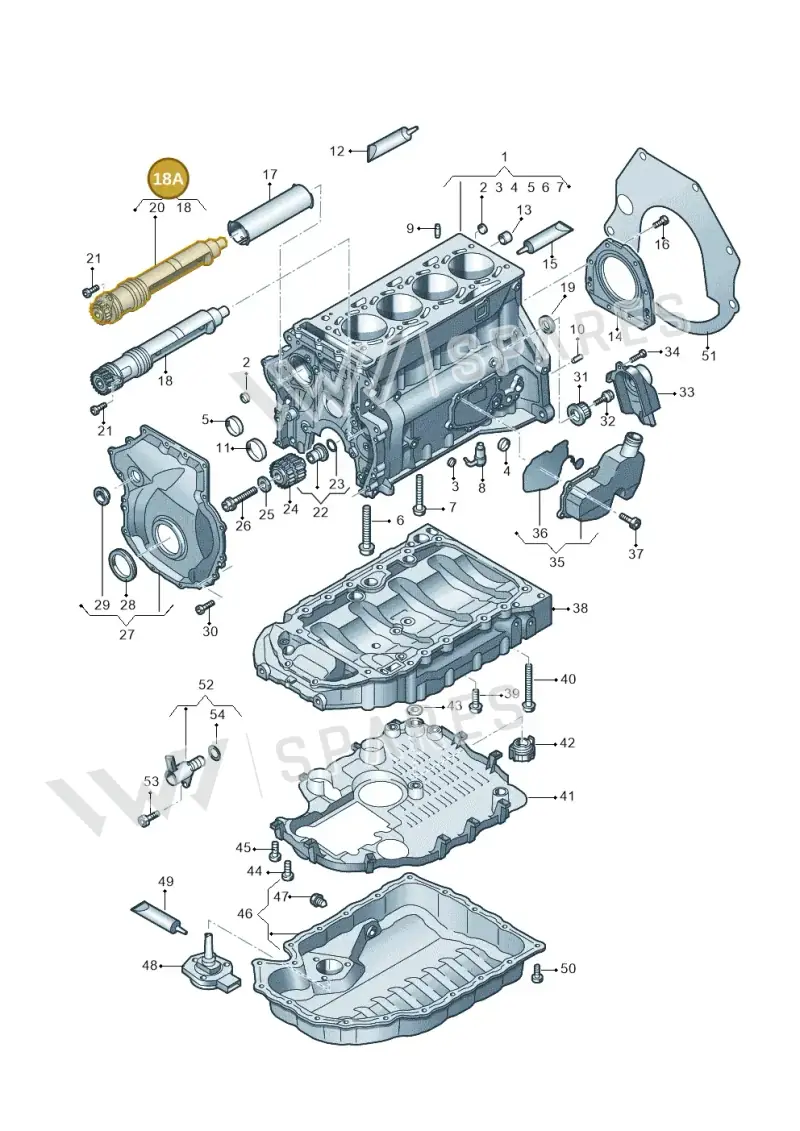 06H198205N — Skoda Superb (2013-2015) diagram 634103100, position 18A