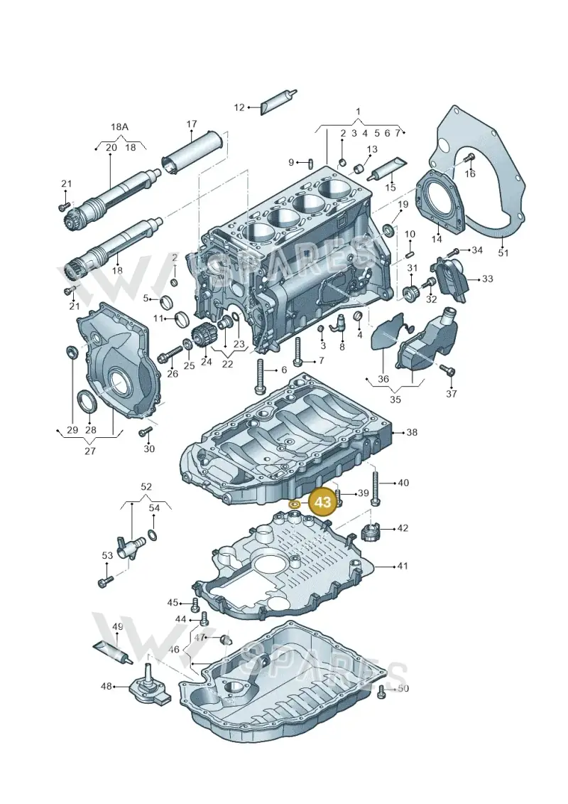 06J103147 — Skoda Yeti (2013-2017) diagram 634103100, position 43