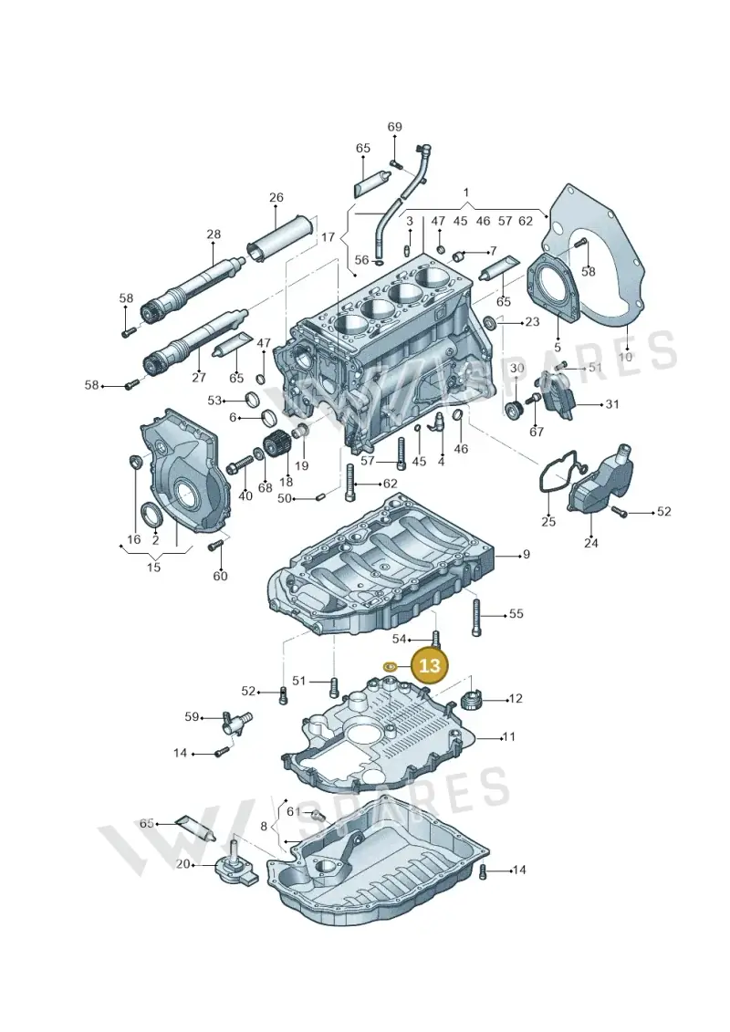 06J103147 — Skoda Superb Ambition (2009-2015) diagram 714103100, position 13