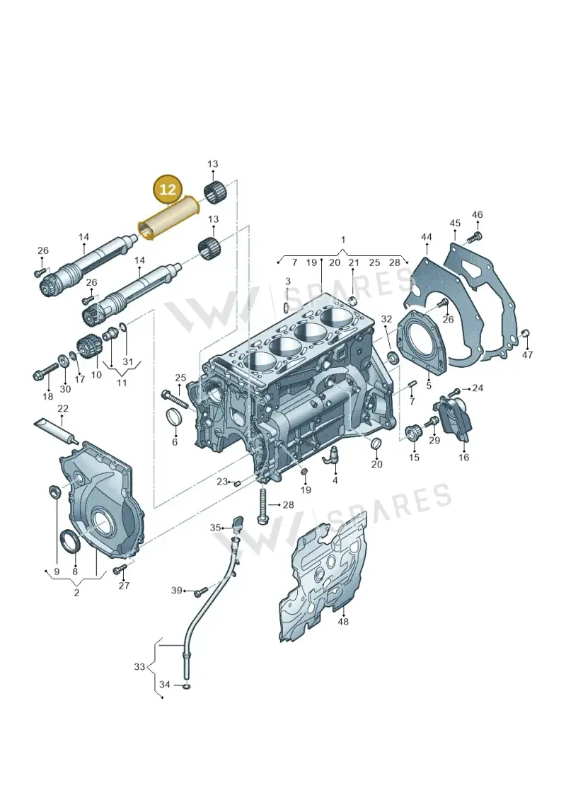 06K103199L — Skoda Superb Combi (2023-) diagram 5h0103012, position 12