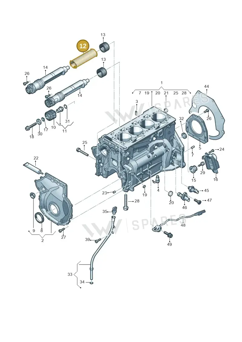 06K103199L — Skoda Octavia (2019-2024) diagram 848103120, position 12