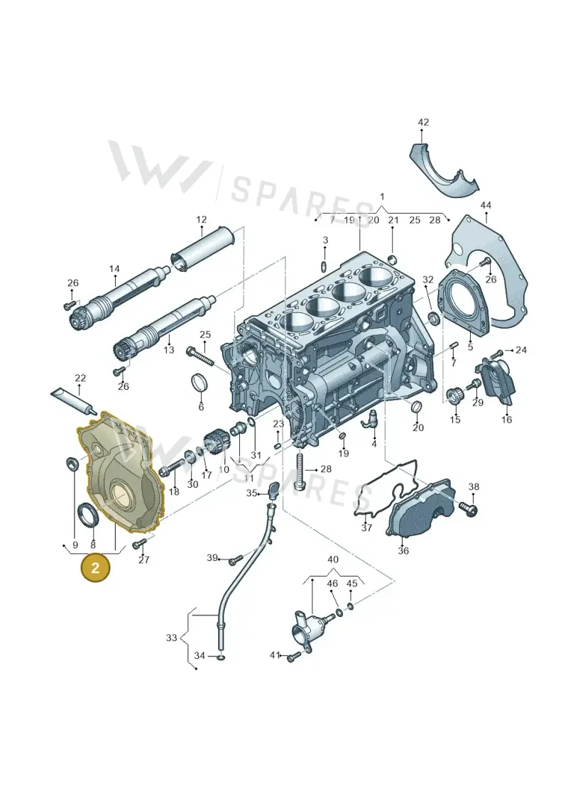 06K109210AF — Skoda Octavia (2017-2020) diagram 724103050, position 2