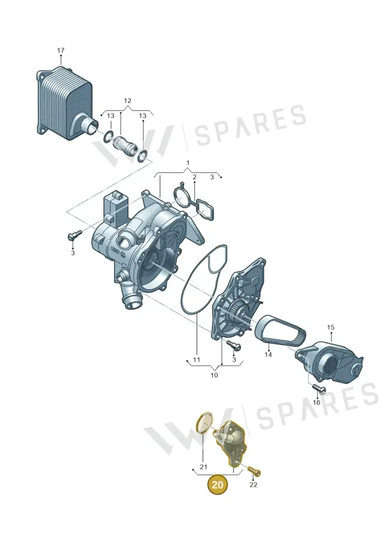 06K121132 — Skoda Superb Combi (2023-) diagram 724121030, position 20