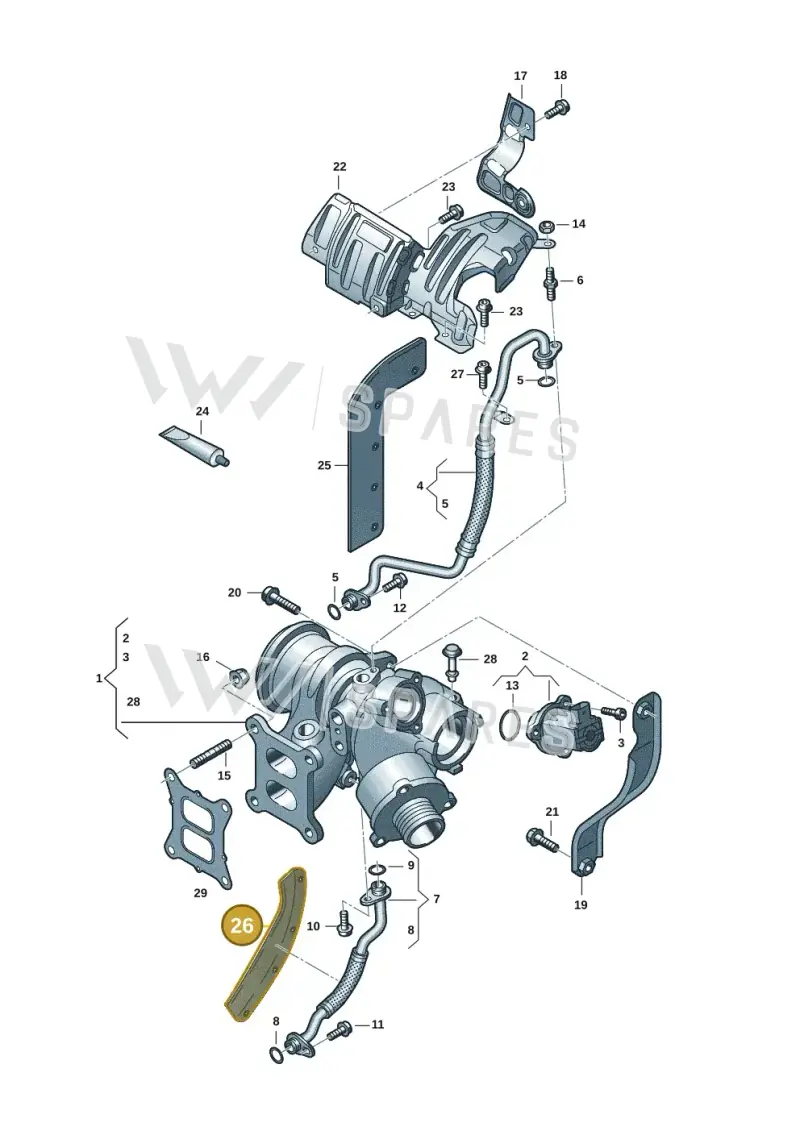 06K133833AP — Skoda Octavia (2019-2024) diagram 3cm145300, position 26