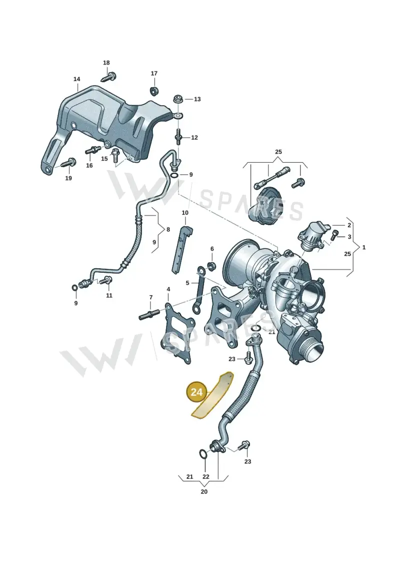 06K133833CA — Skoda Superb Combi (2023-) diagram 884145251, position 24