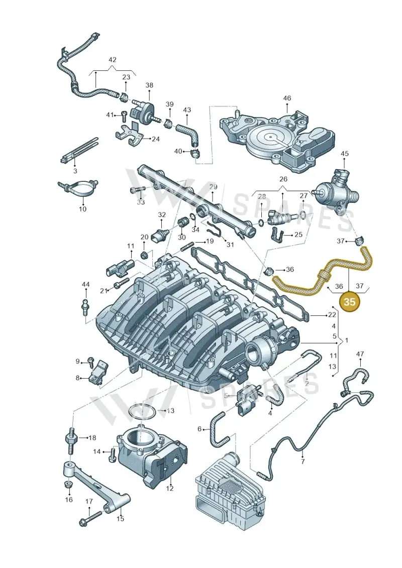 06K133986EF — Skoda Octavia (2019-2024) diagram 884133100, position 35