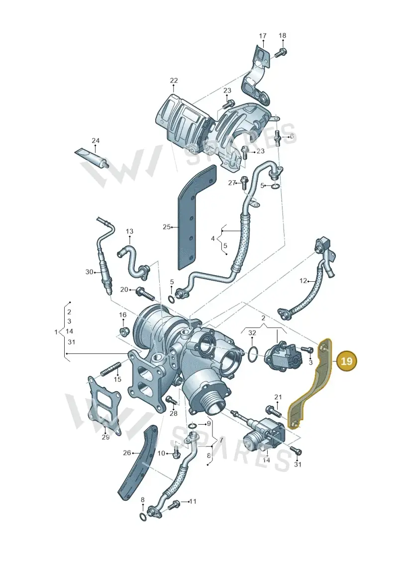 06K145536A — Skoda Octavia (2017-2020) diagram 745145700, position 19