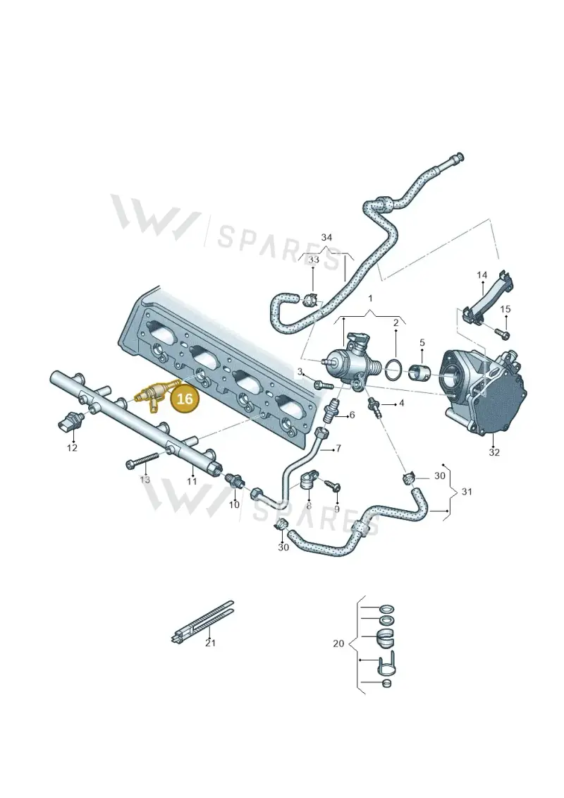 06K906036 — Skoda Octavia (2012-2017) diagram 724133060, position 16