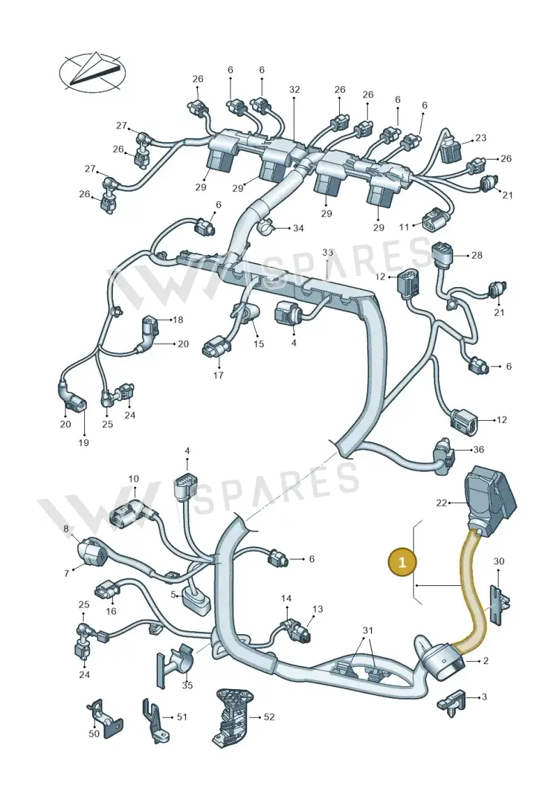 06K972627BP — Skoda Superb Combi (2015-2024) diagram 793971110, position 1