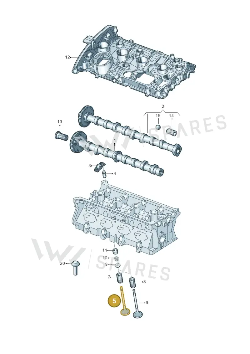06L109601C — Skoda Octavia (2019-2024) diagram 627109200, position 5