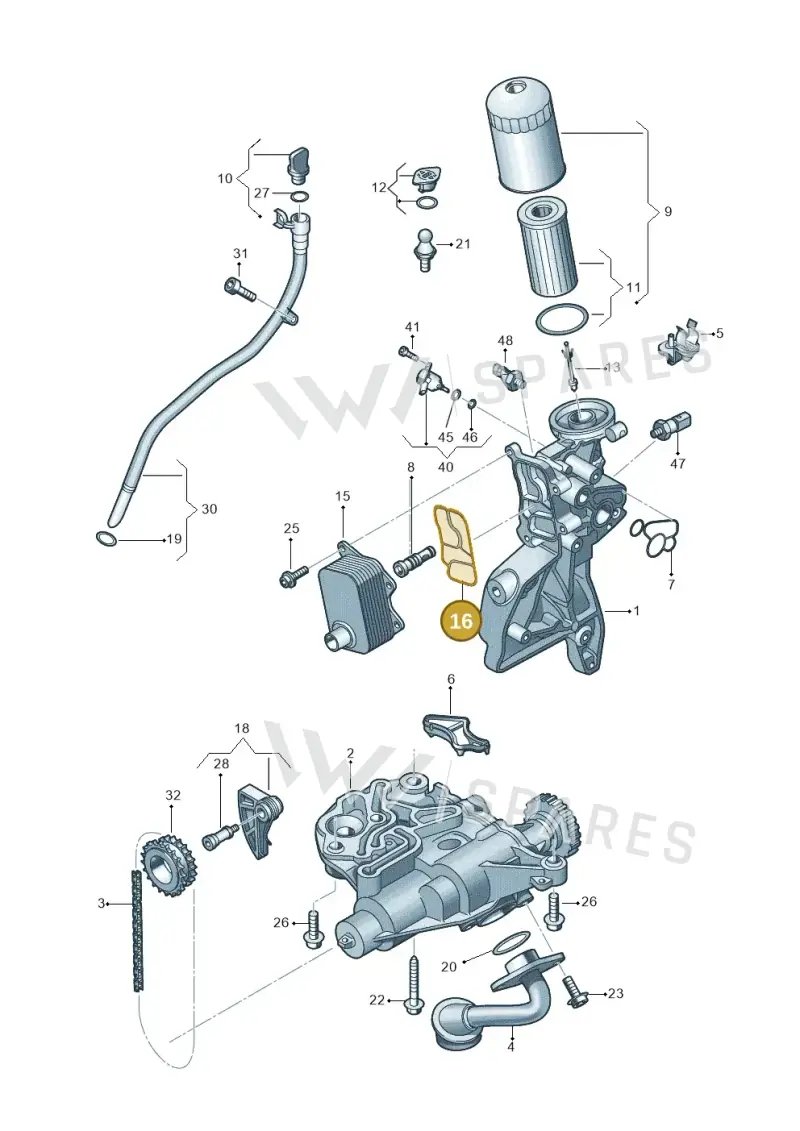 06L117070 — Skoda Octavia (2019-2024) diagram 848115120, position 16