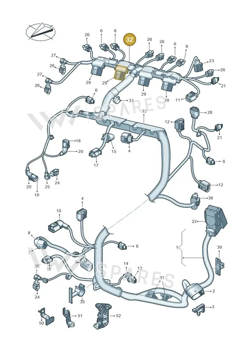 06L971824K — Skoda Kodiaq (2018-2022) diagram 793971110, position 32