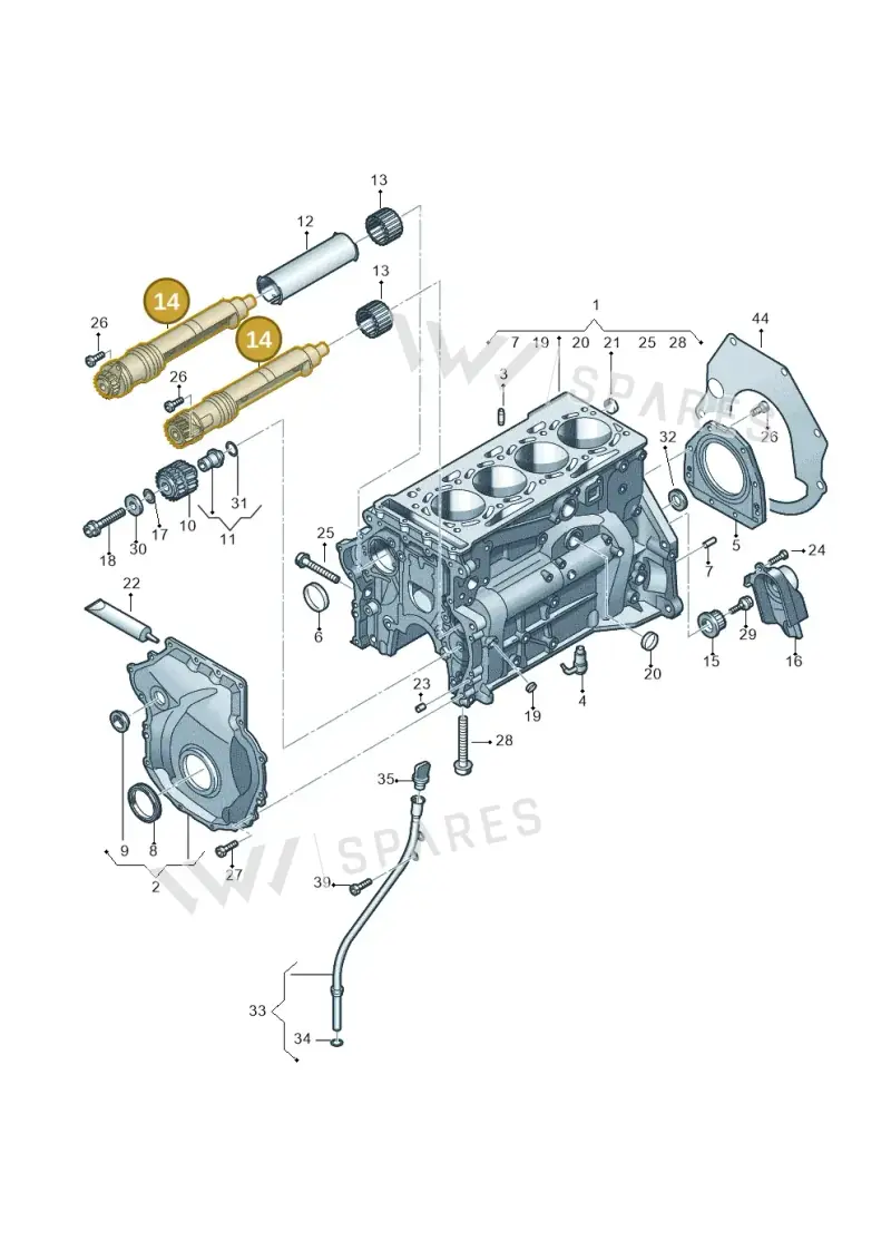 06N198205 — Skoda Octavia (2019-2024) diagram 746103100, position 14