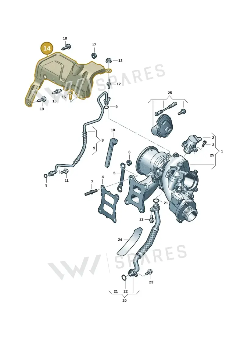 06Q129597F — Skoda Superb Combi (2023-) diagram 884145251, position 14