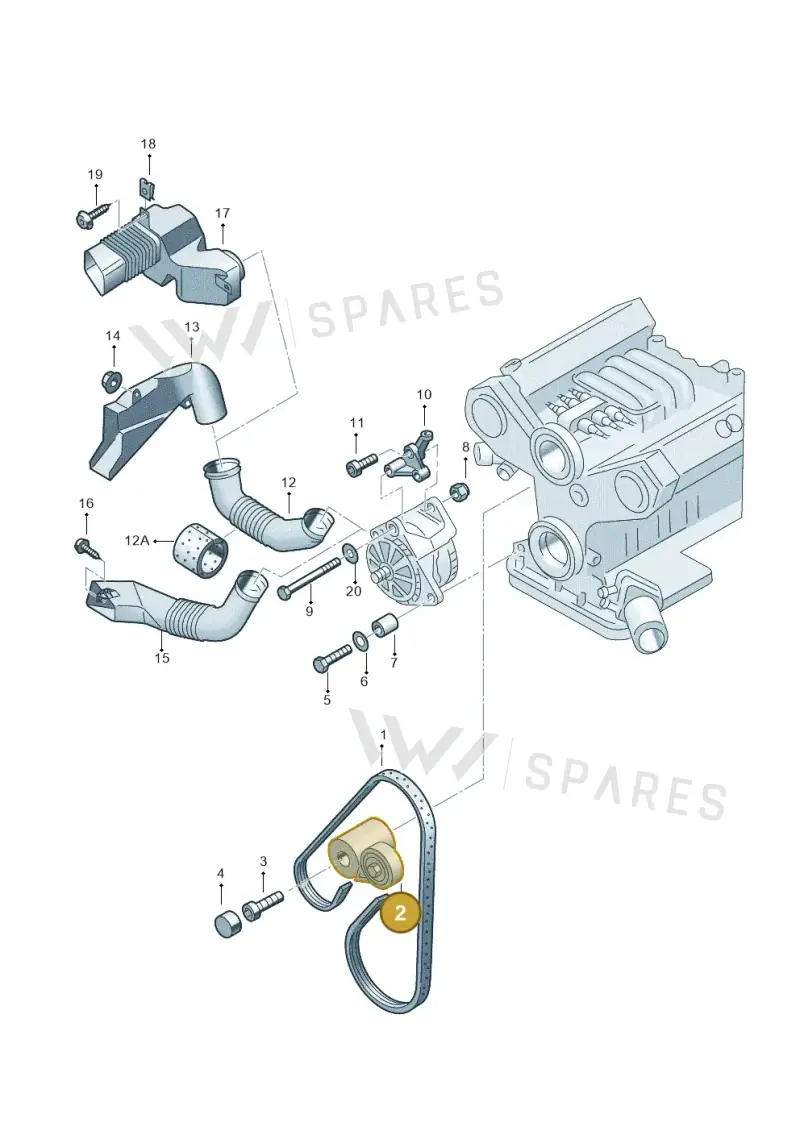 078903133AB — Skoda SUPERB                 02> (2001-) diagram 154903700, position 2