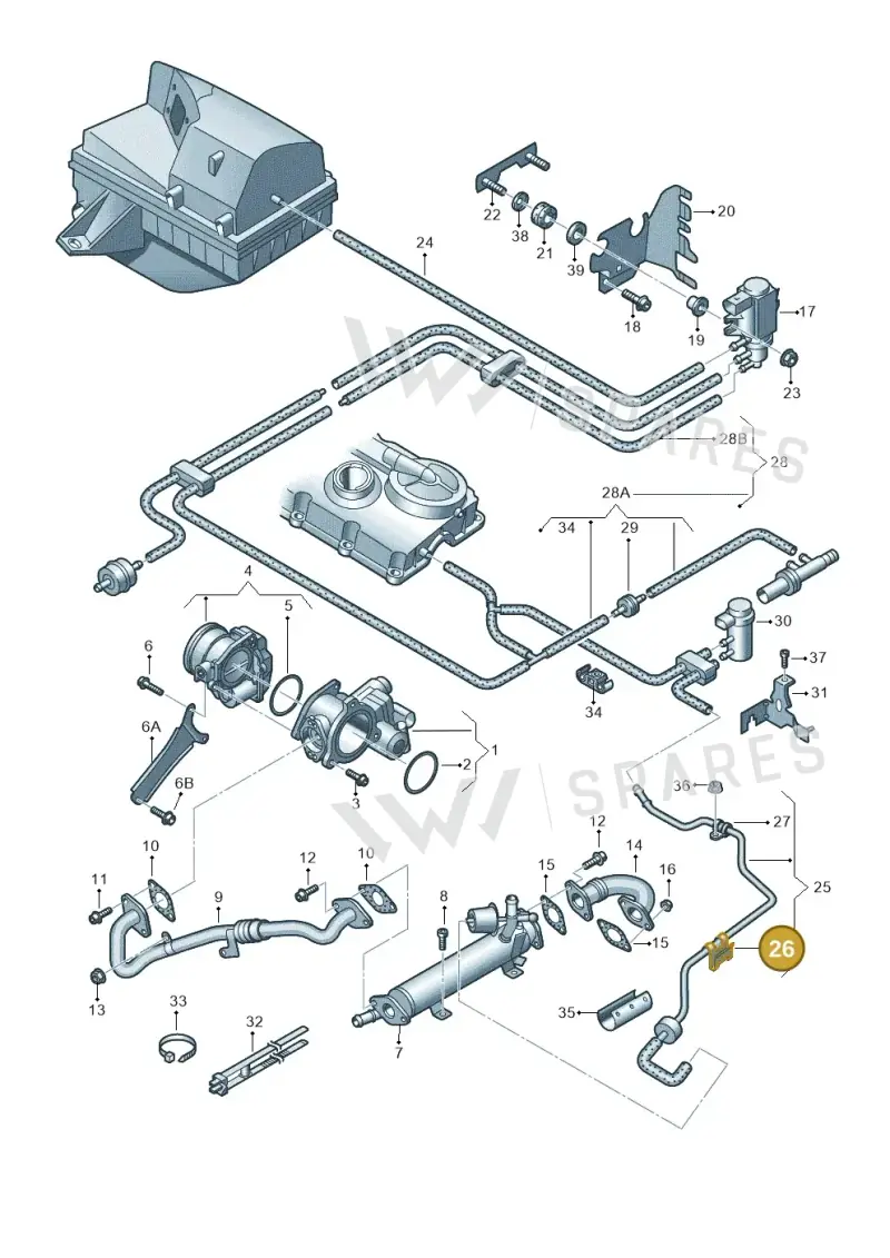 07D971939 — Skoda Yeti (2009-2013) diagram 663131850, position 26