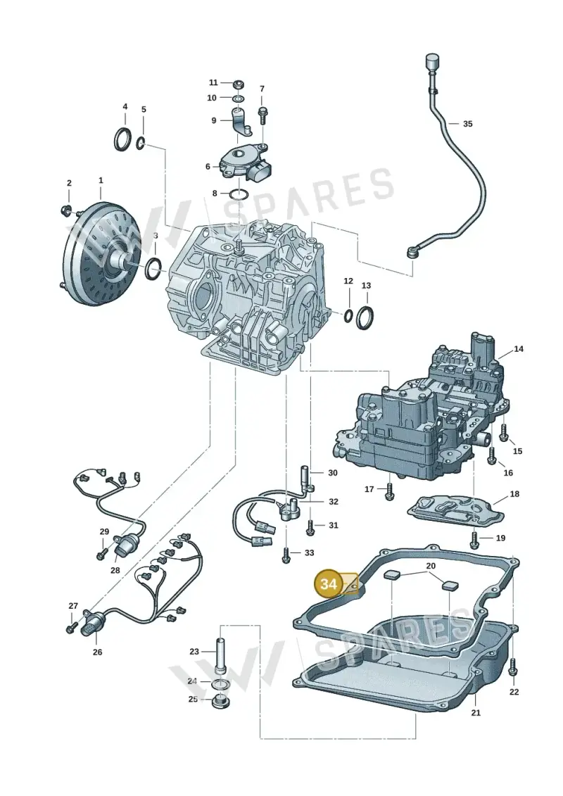 09G321370 — Skoda Octavia (2019-2024) diagram 62x300280, position 34